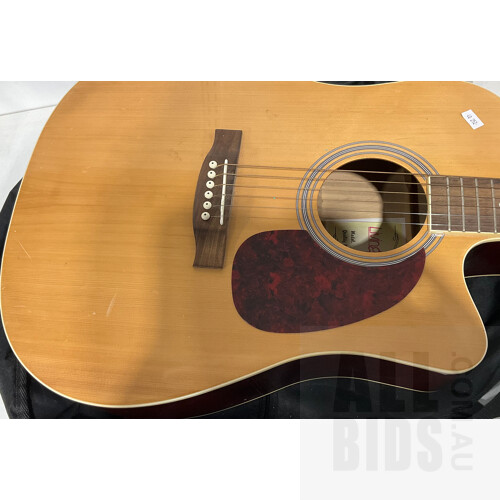 Livingstone Electric Acoustic Guitar in Livingstone Soft Zip Up Case and Simply Guitar CD & Manual, Instant Play Guitar CDS, Ballad Guitar Chords and Spanish Eyes Music Book