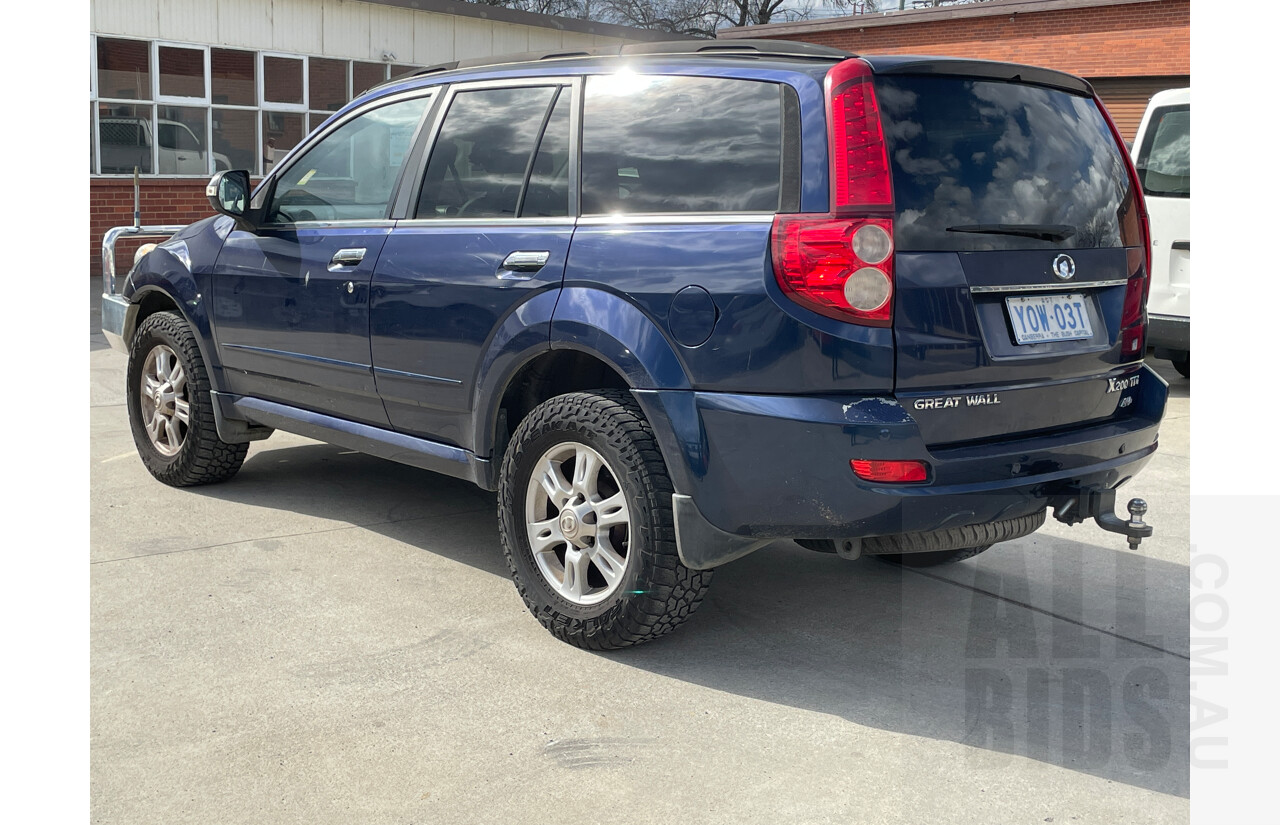 8/2012 Great Wall X200 (4x4) CC6461KY MY11 4d Wagon Blue 2.0L