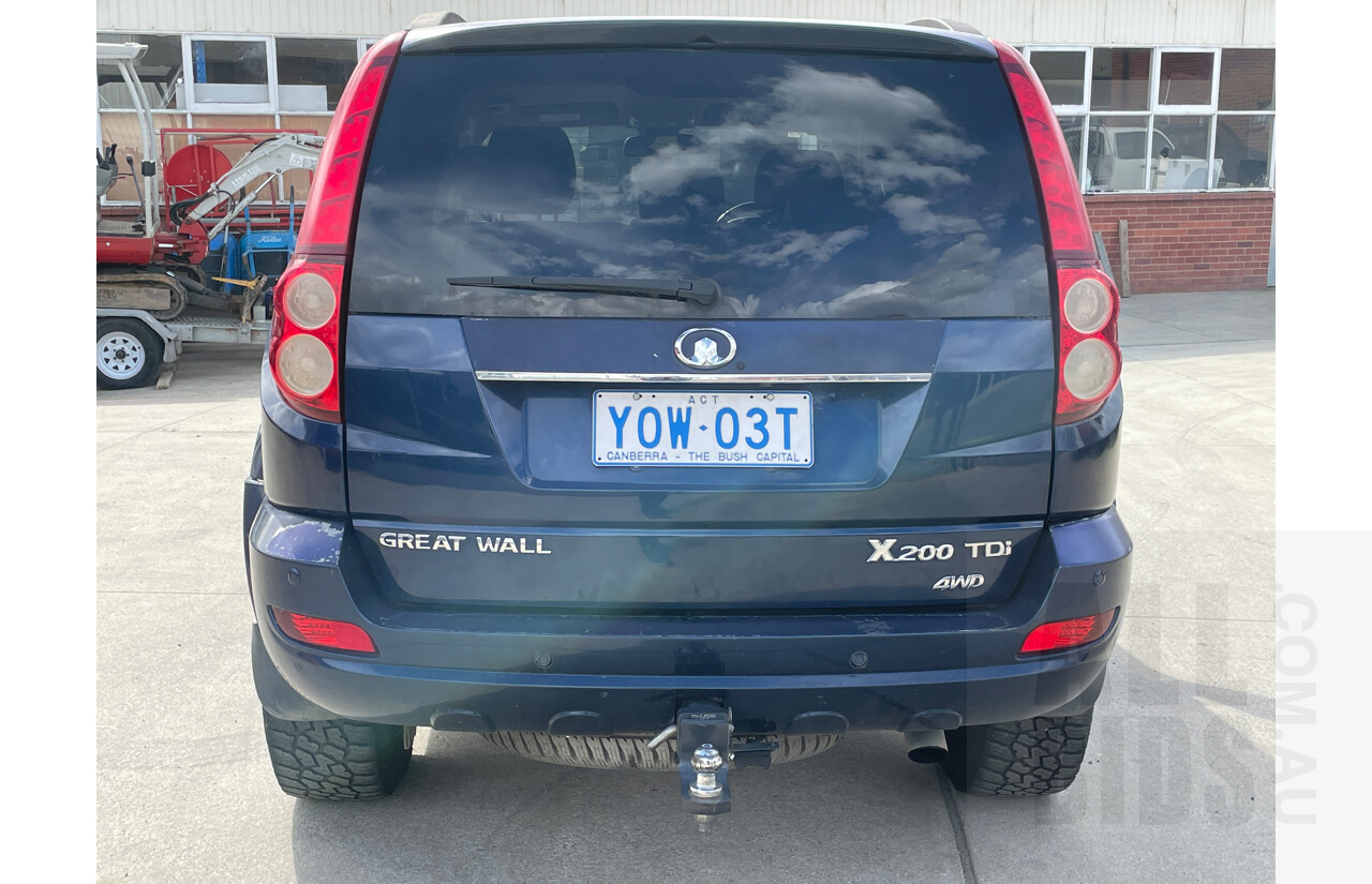 8/2012 Great Wall X200 (4x4) CC6461KY MY11 4d Wagon Blue 2.0L