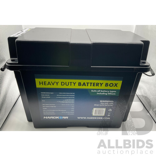 HARDKORR (HKPBATTBOXB) Heavy Duty Battery Box (Black) ORP- $166.99