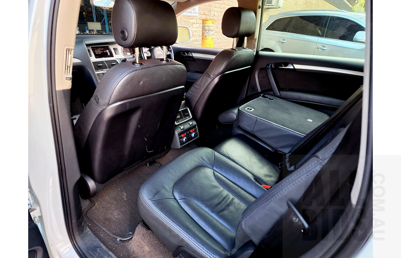 9/2012 Audi Q7 3.0 TDI Quattro S-Line MY12 4d Wagon White 3.0L - Turbo Diesel - 7 Seater