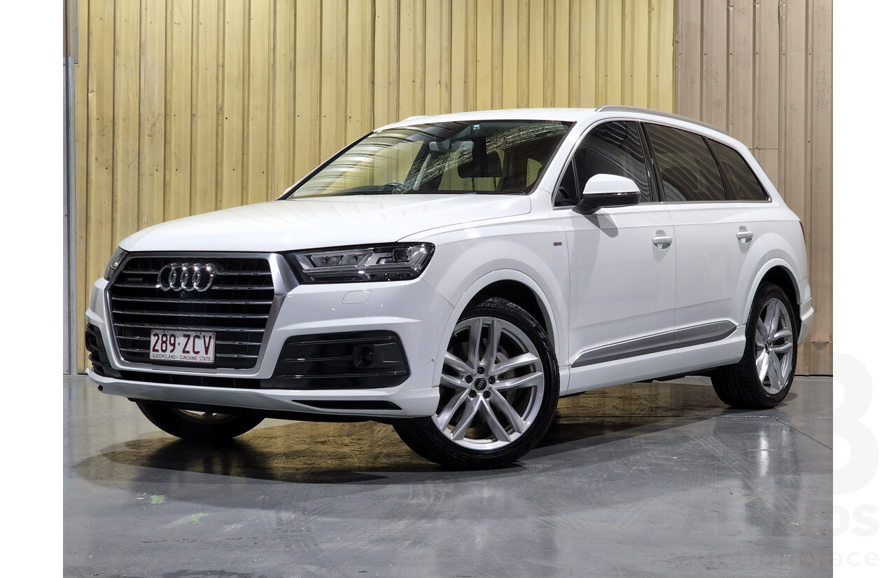11/2015 Audi Q7 3.0 S-Line Package TDI Quattro 4M 4d Wagon White 3.0L Turbo Diesel - 7 Seater