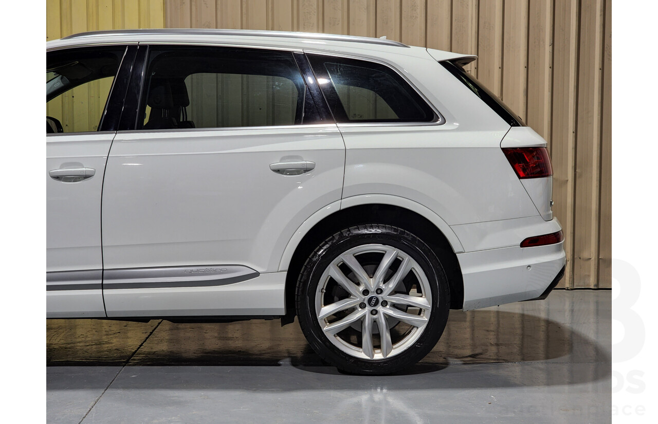 11/2015 Audi Q7 3.0 S-Line Package TDI Quattro 4M 4d Wagon White 3.0L Turbo Diesel - 7 Seater
