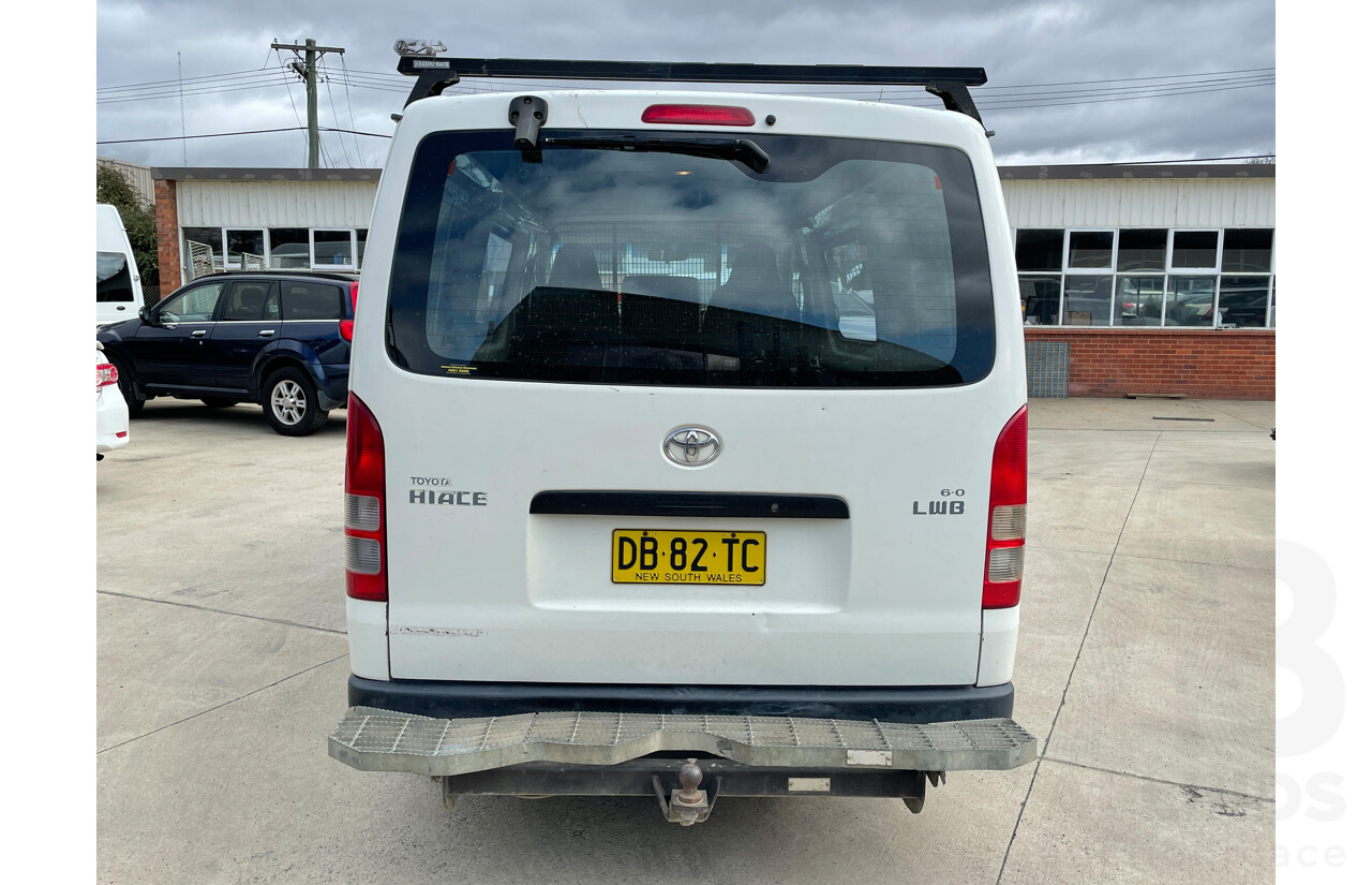3/2008 Toyota Hiace LWB TRH201R MY07 UPGRADE 4d Van White 2.7L
