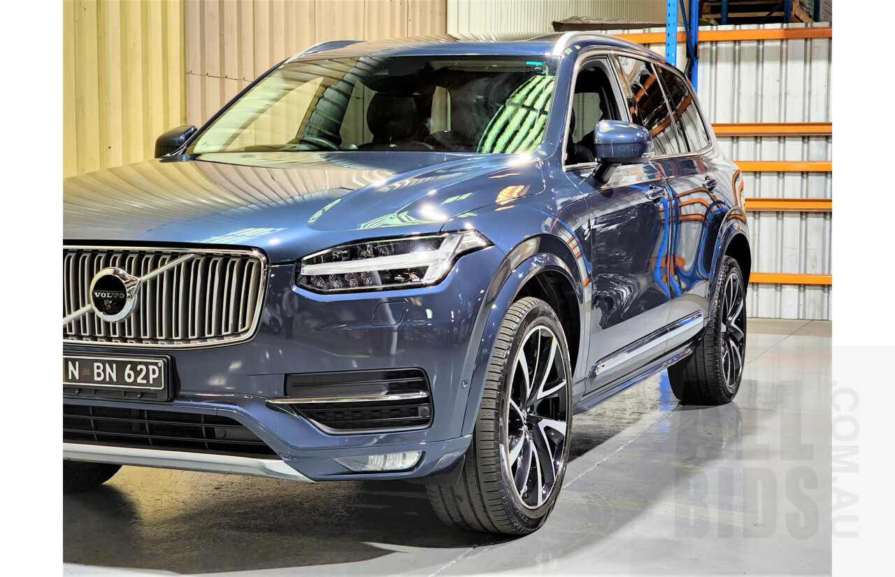 12/2017 Volvo XC90 T6 2.0 Inscription 256 MY18 4d Wagon Blue 2.0L Turbo - 7 Seater