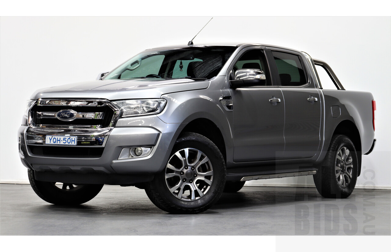 6/2016 Ford Ranger XLT 3.2 (4x4) PX Dual Cab Utility Silver 3.2L