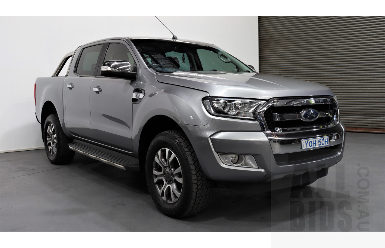 6/2016 Ford Ranger XLT 3.2 (4x4) PX Dual Cab Utility Silver 3.2L