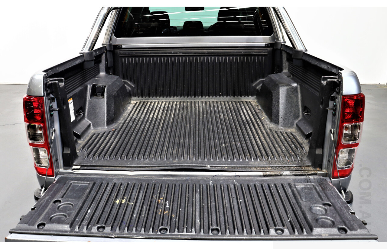 6/2016 Ford Ranger XLT 3.2 (4x4) PX Dual Cab Utility Silver 3.2L