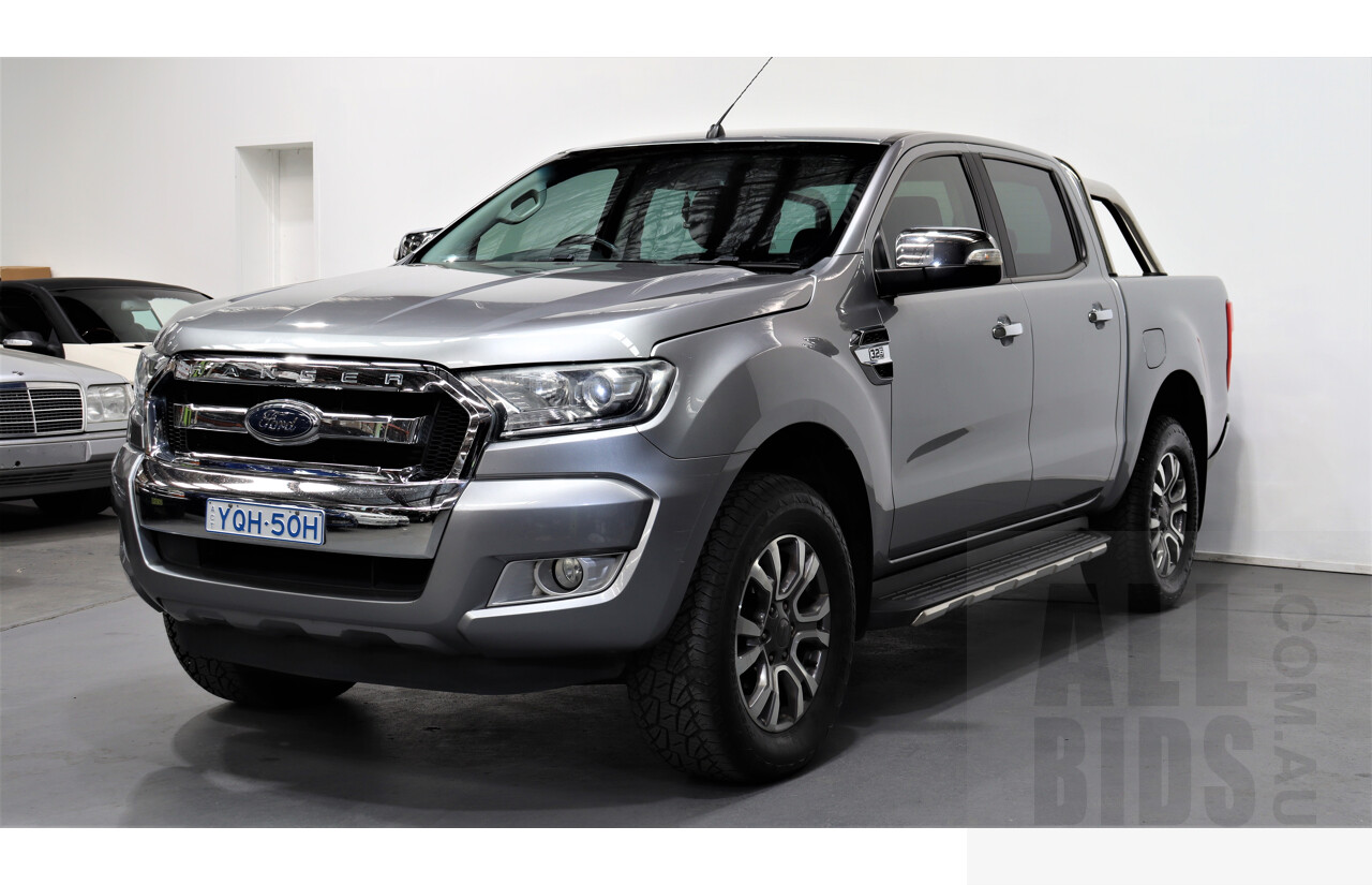 6/2016 Ford Ranger XLT 3.2 (4x4) PX Dual Cab Utility Silver 3.2L