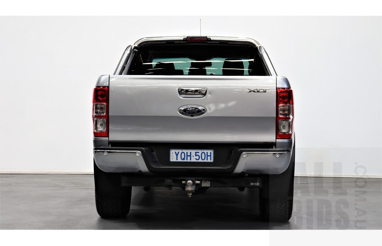 6/2016 Ford Ranger XLT 3.2 (4x4) PX Dual Cab Utility Silver 3.2L