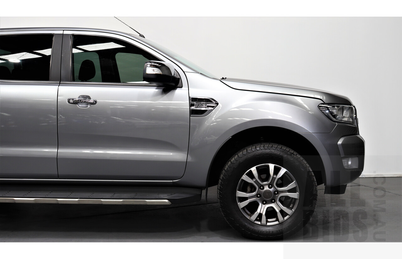 6/2016 Ford Ranger XLT 3.2 (4x4) PX Dual Cab Utility Silver 3.2L