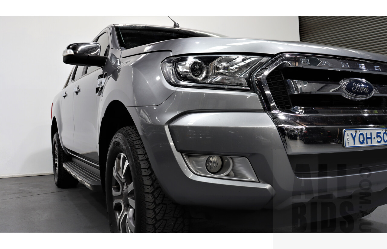 6/2016 Ford Ranger XLT 3.2 (4x4) PX Dual Cab Utility Silver 3.2L