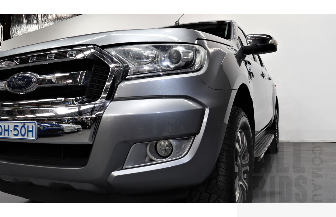6/2016 Ford Ranger XLT 3.2 (4x4) PX Dual Cab Utility Silver 3.2L