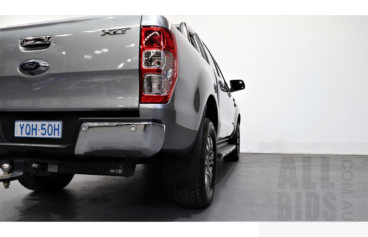 6/2016 Ford Ranger XLT 3.2 (4x4) PX Dual Cab Utility Silver 3.2L
