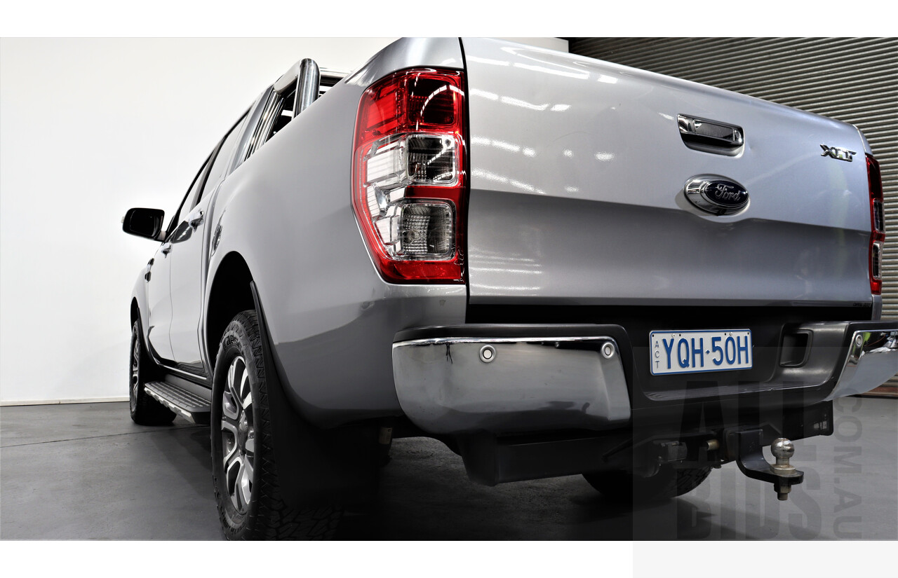 6/2016 Ford Ranger XLT 3.2 (4x4) PX Dual Cab Utility Silver 3.2L