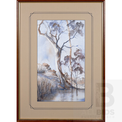 Natalie Lewcock, Gums by the Rock Pool, Watercolour, 45 x 26 cm