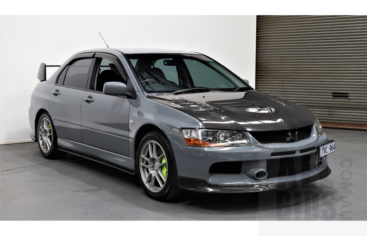 8/2005 Mitsubishi Lancer Evolution IX CY 4d Sedan Wrapped Dark Grey, White underneath 2.0L Turbo
