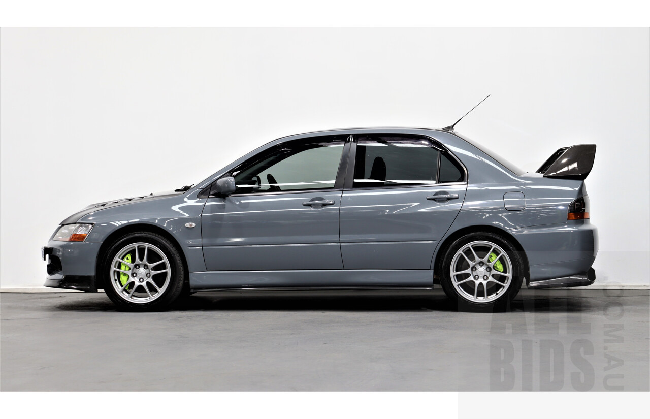 8/2005 Mitsubishi Lancer Evolution IX CY 4d Sedan Wrapped Dark Grey, White underneath 2.0L Turbo