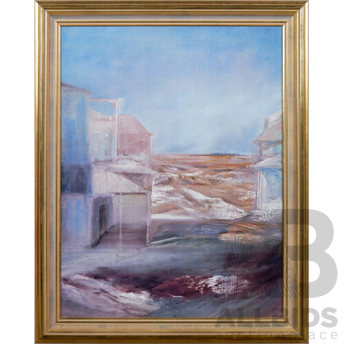 Sidney Nolan Framed Limited Edition Print, 'Deserted Township, Dawn', Published by The Australian 1969, 84 x 68 cm (framed)