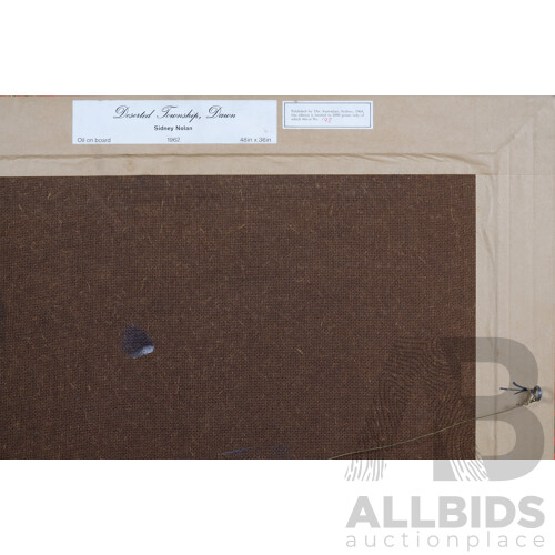 Sidney Nolan Framed Limited Edition Print, 'Deserted Township, Dawn', Published by The Australian 1969, 84 x 68 cm (framed)