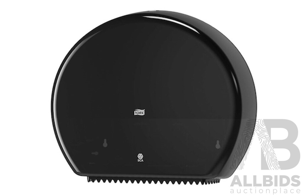 Tork T1 Jumbo Toilet Roll Dispenser (Black) - Lot of 3 - Total ORP $174.24