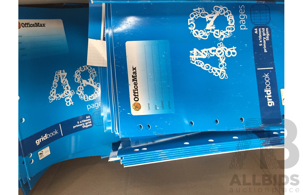 Bulk Lot of OfficeMax A4 Gridbook - Lot 1444400 | ALLBIDS