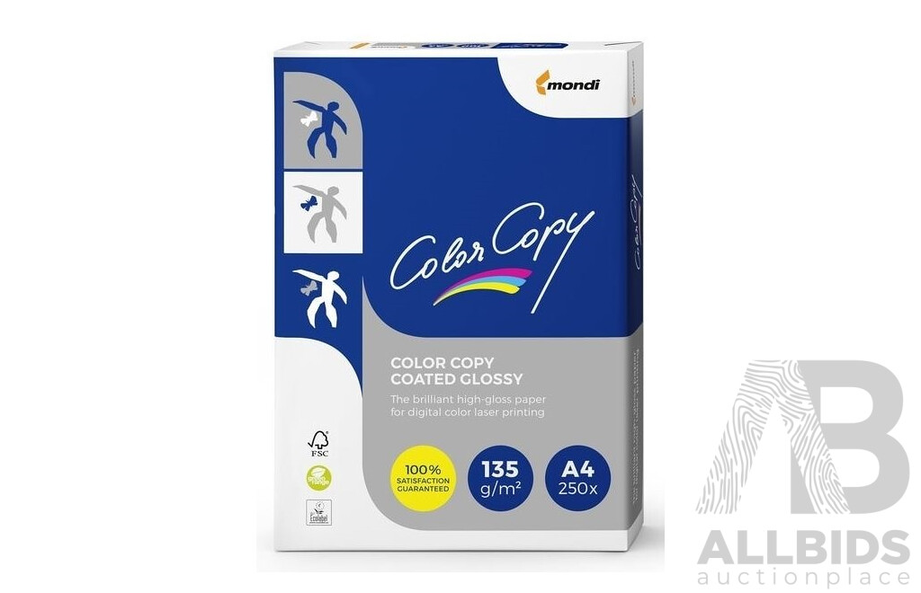 Mondi Colour Copy Coated Gloss Paper A4 (Ream of 250) - Lot of 6 - Total ORP $210.30