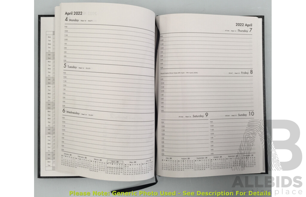 Winc 2022 Recycled Diary A5 Week to View (Box of 40) - Lot of 2 - Total ORP $268.80