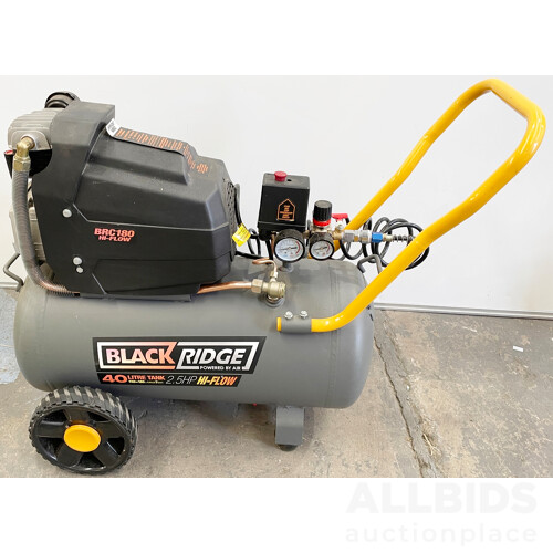 Black Ridge 2.5HP Air Compressor 40 L - BRC180 Inc. Air Tool Cabinet, Air Hoses, 1/2 Inch Torque Wrench