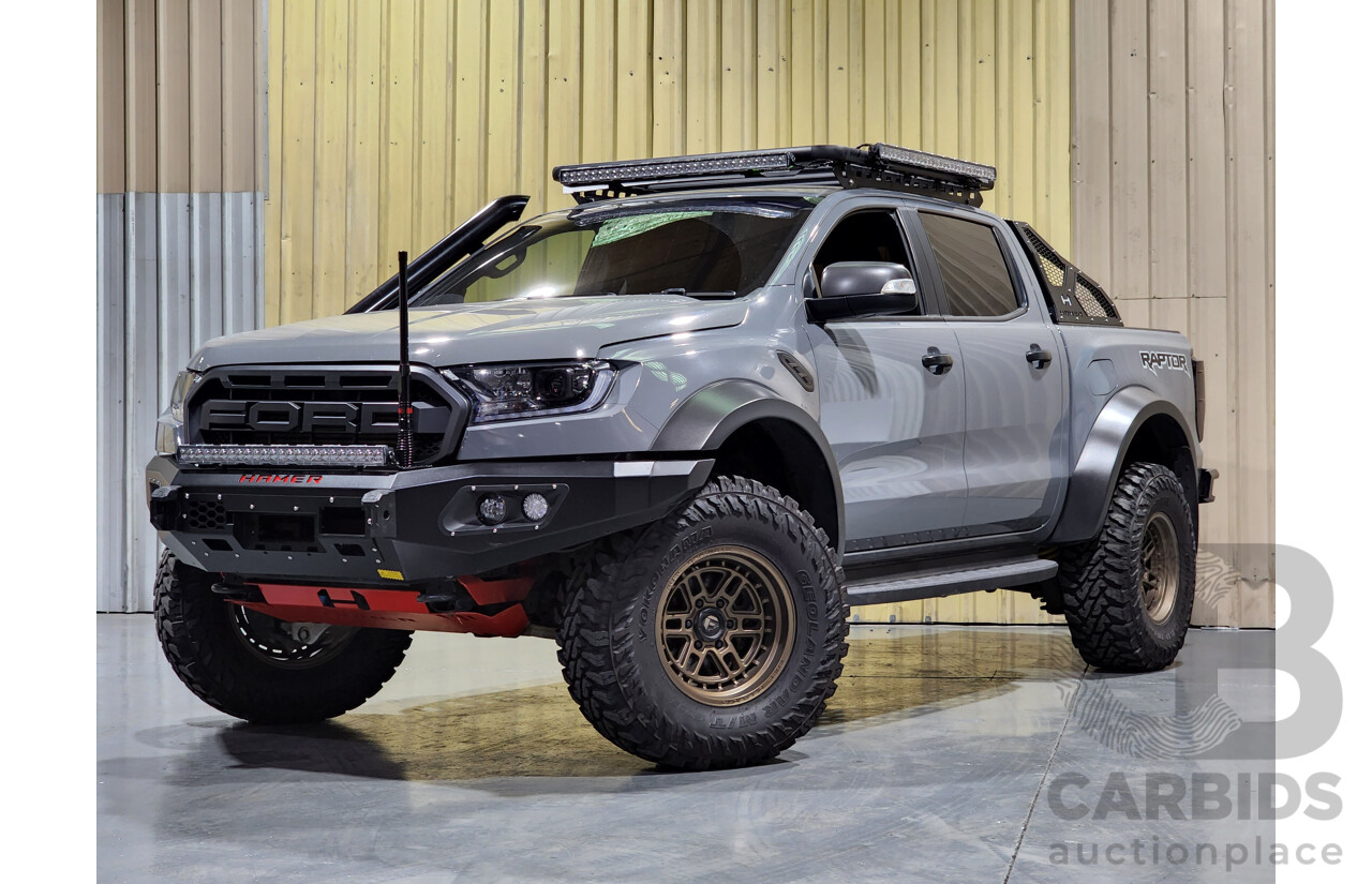 6/2018 Ford Ranger Raptor (4x4) PX MKII Dual Cab Utility Grey 2.0L Turbo Diesel - Modified