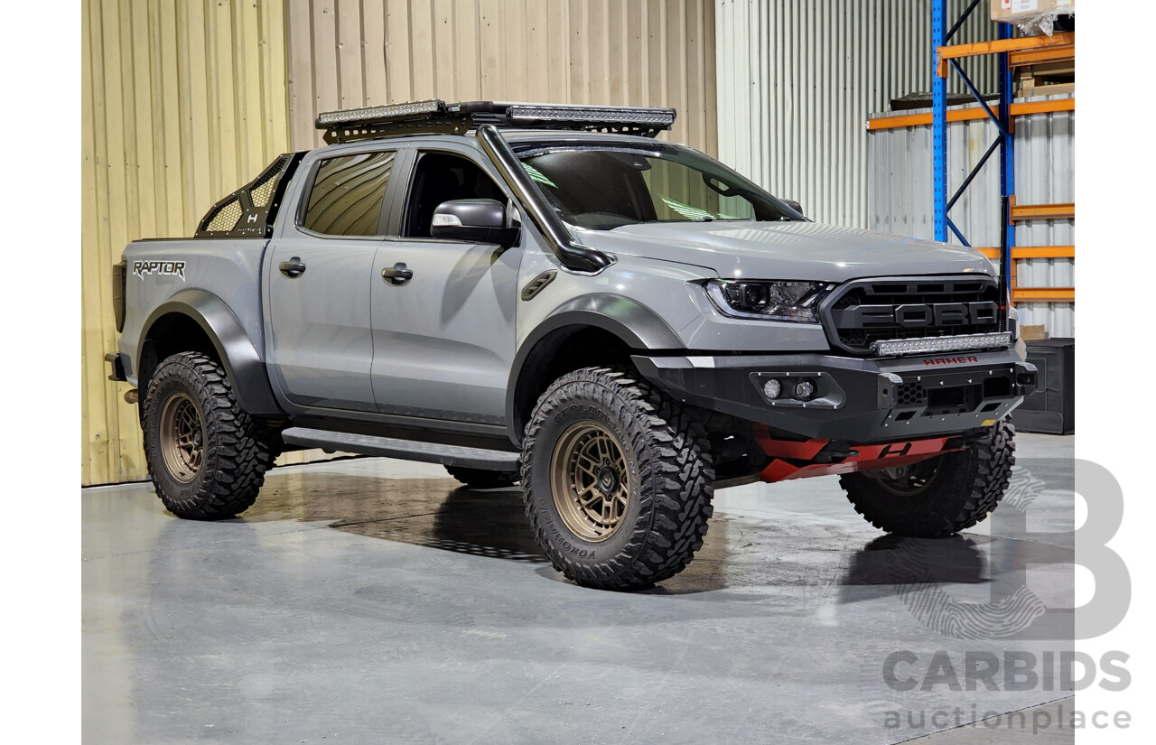 6/2018 Ford Ranger Raptor (4x4) PX MKII Dual Cab Utility Grey 2.0L Turbo Diesel - Modified