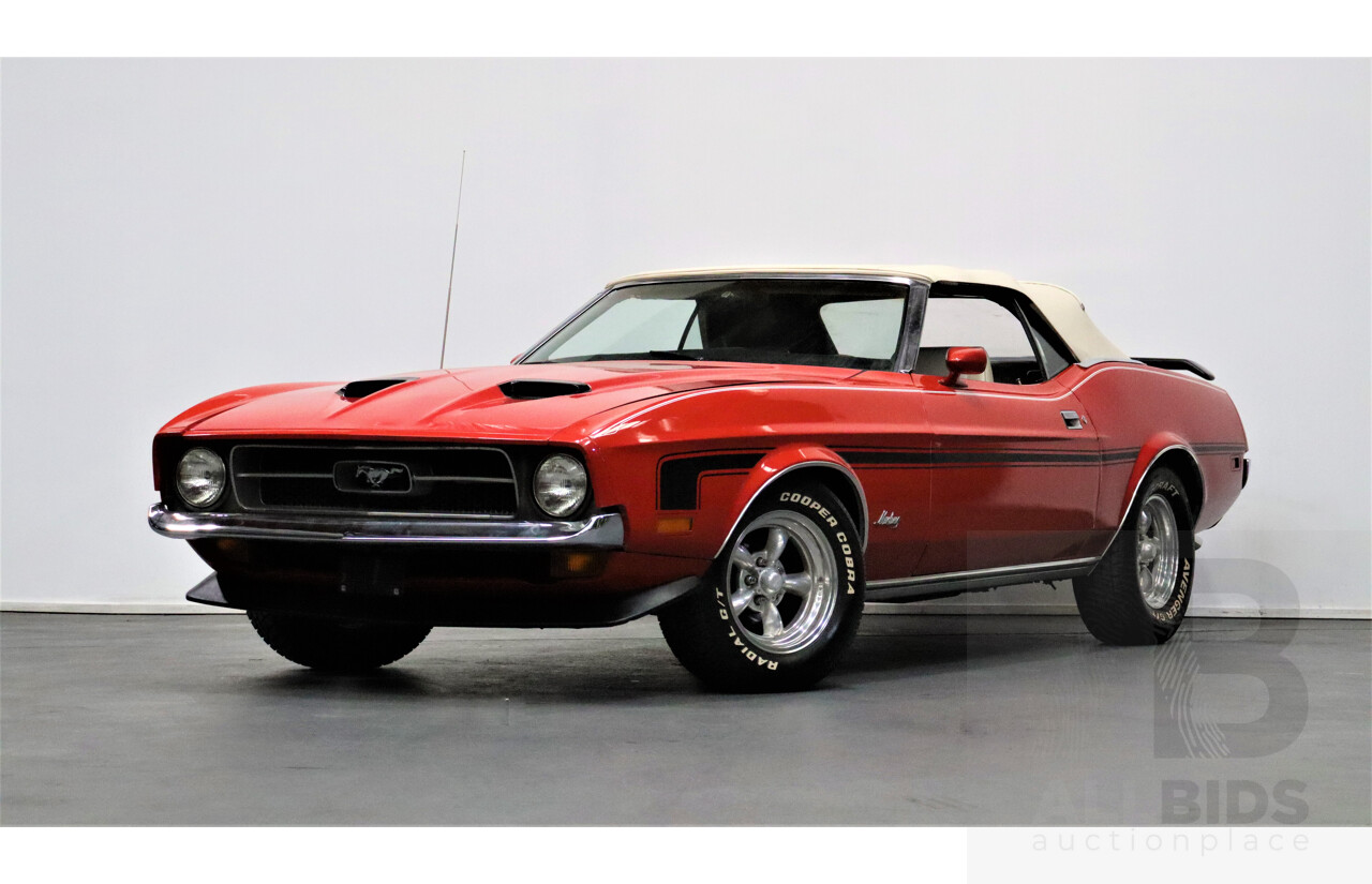 1/1971 Ford Mustang 2d Convertible Red 5.8L V8