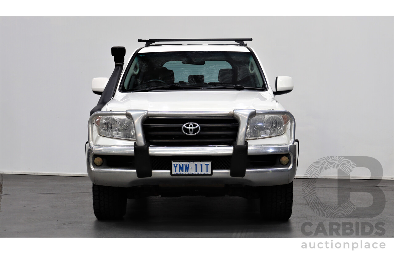 11/2007 Toyota Landcruiser GXL (4x4) VDJ200R 4d Wagon White 4.5L