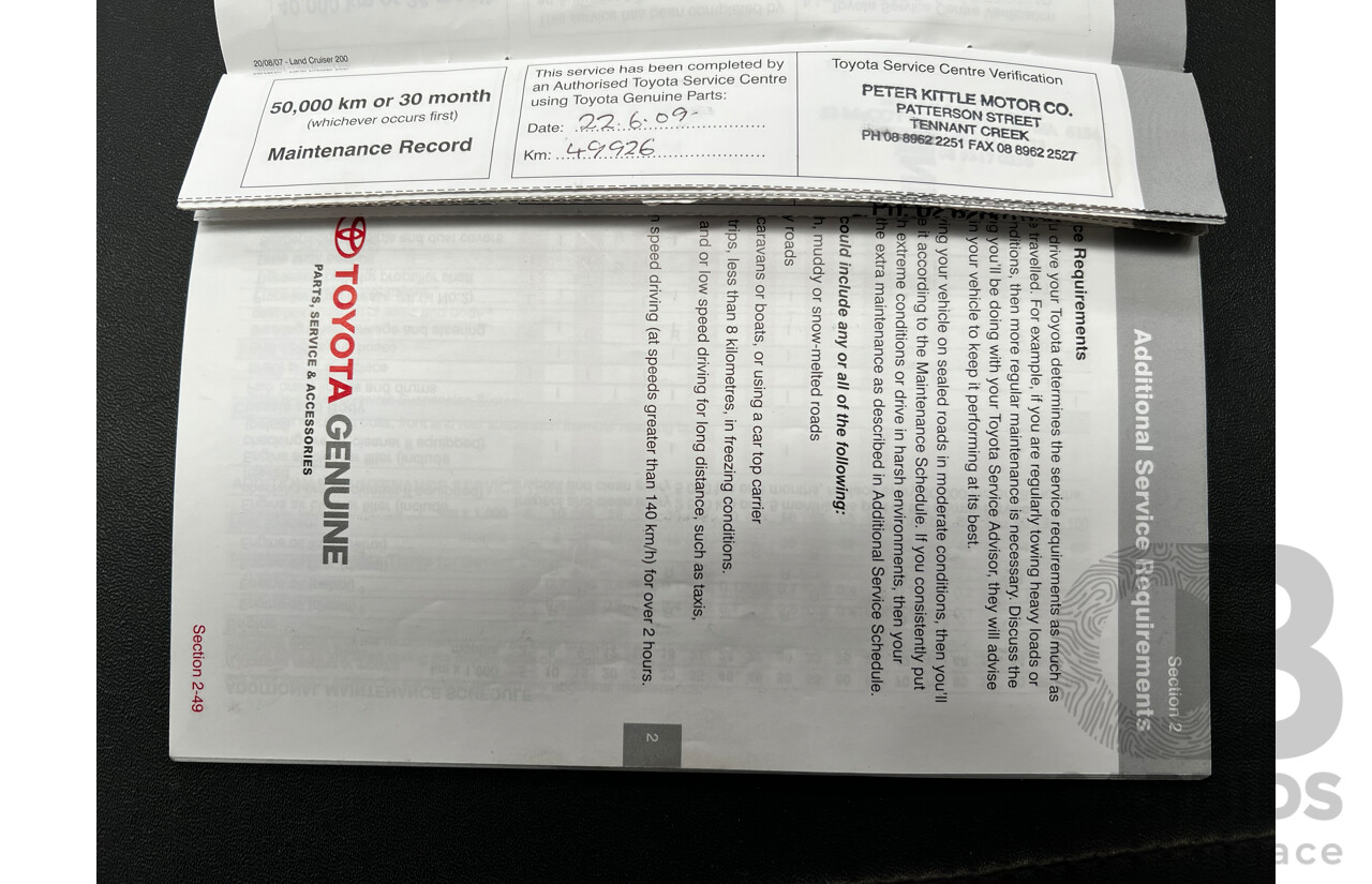 11/2007 Toyota Landcruiser GXL (4x4) VDJ200R 4d Wagon White 4.5L