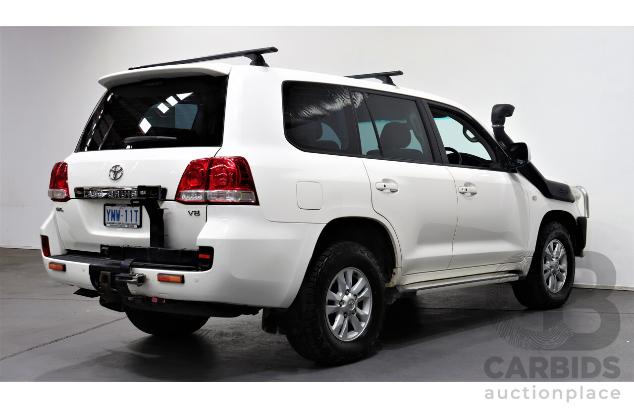 11/2007 Toyota Landcruiser GXL (4x4) VDJ200R 4d Wagon White 4.5L