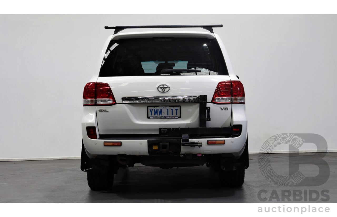 11/2007 Toyota Landcruiser GXL (4x4) VDJ200R 4d Wagon White 4.5L