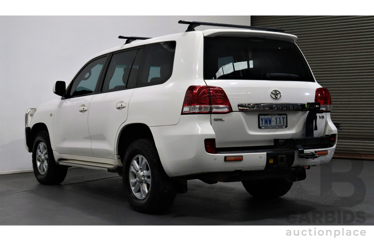 11/2007 Toyota Landcruiser GXL (4x4) VDJ200R 4d Wagon White 4.5L