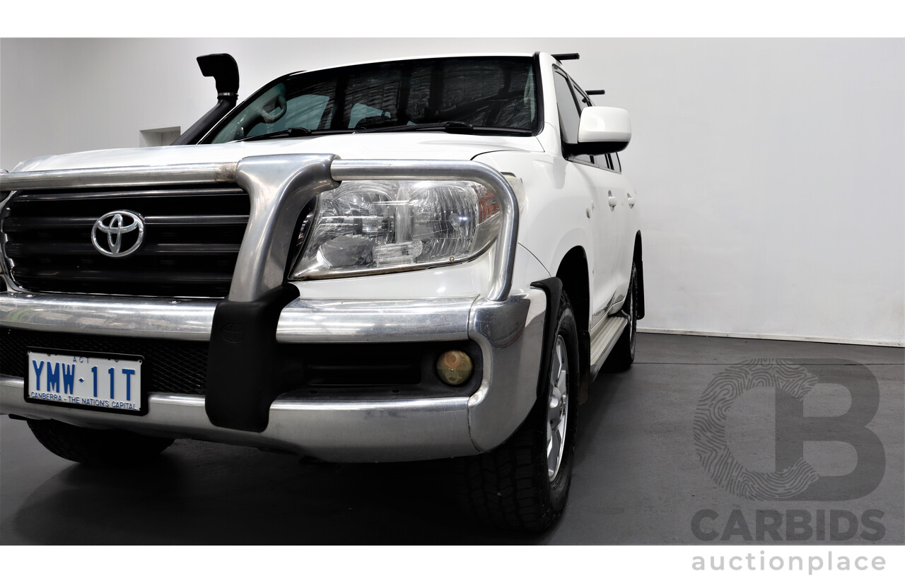11/2007 Toyota Landcruiser GXL (4x4) VDJ200R 4d Wagon White 4.5L