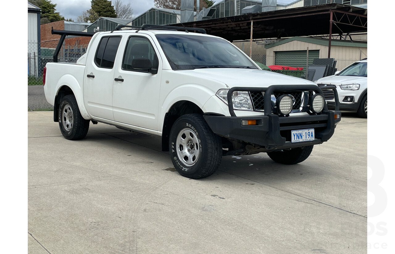 3/2009 Nissan Navara RX (4x4) D40 Dual Cab P/Up White 2.5L