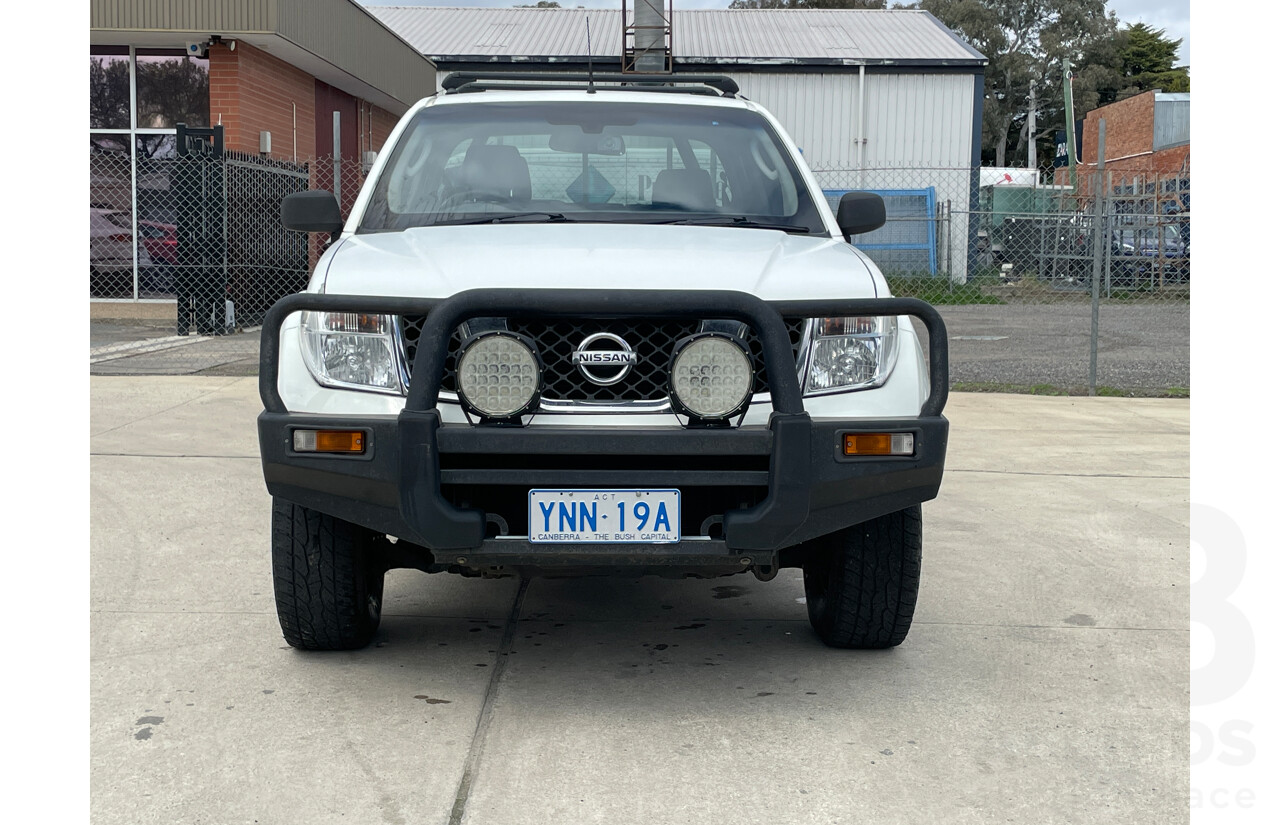 3/2009 Nissan Navara RX (4x4) D40 Dual Cab P/Up White 2.5L