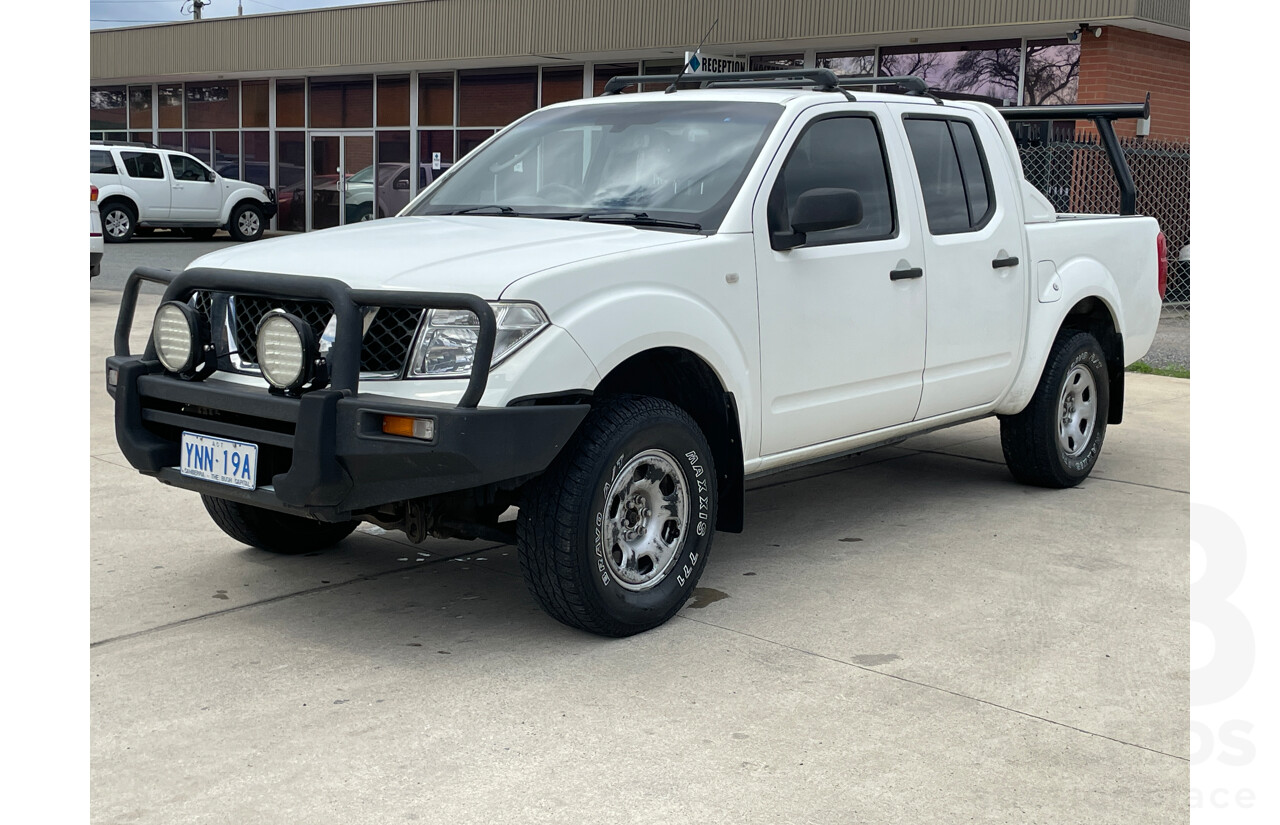3/2009 Nissan Navara RX (4x4) D40 Dual Cab P/Up White 2.5L