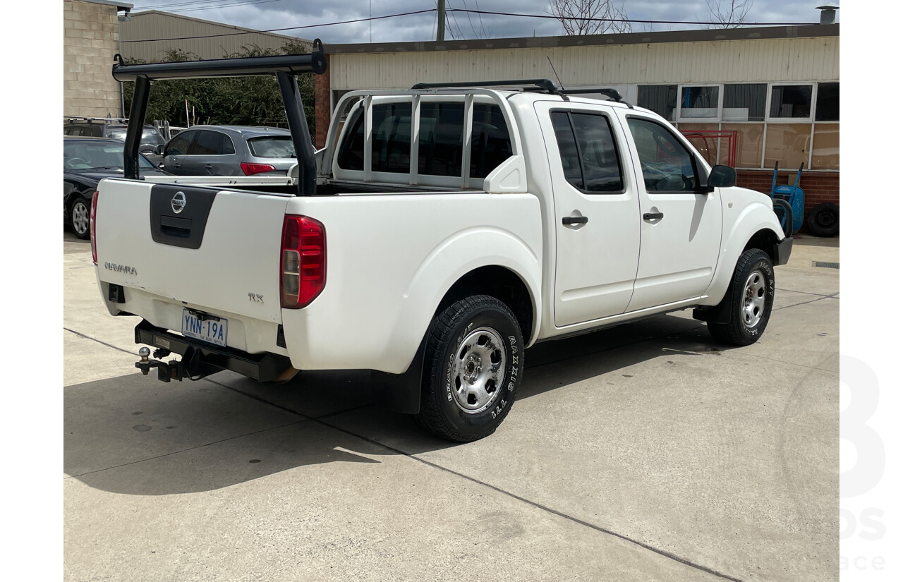 3/2009 Nissan Navara RX (4x4) D40 Dual Cab P/Up White 2.5L