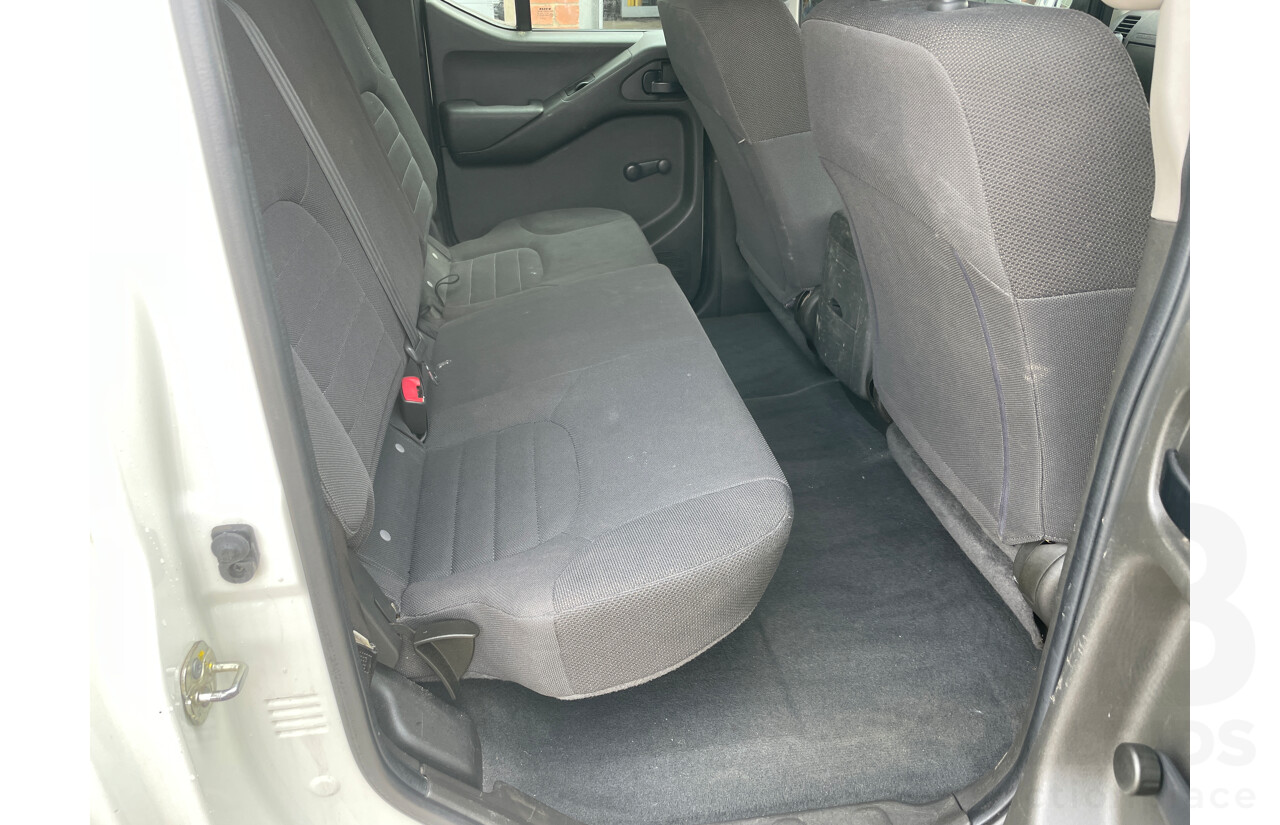 3/2009 Nissan Navara RX (4x4) D40 Dual Cab P/Up White 2.5L