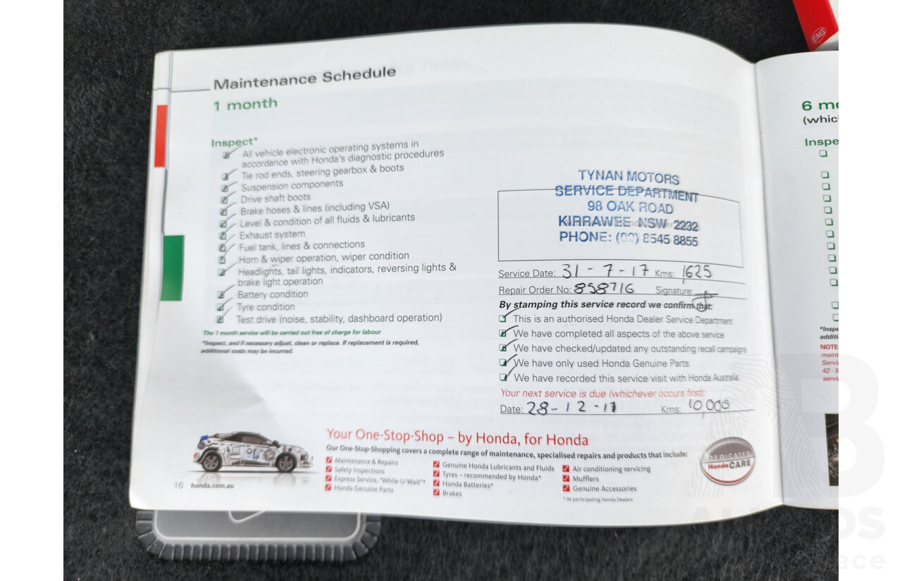 4/2017 Honda Odyssey VTi RC 4d Wagon Silver 2.4L - 8 Seater