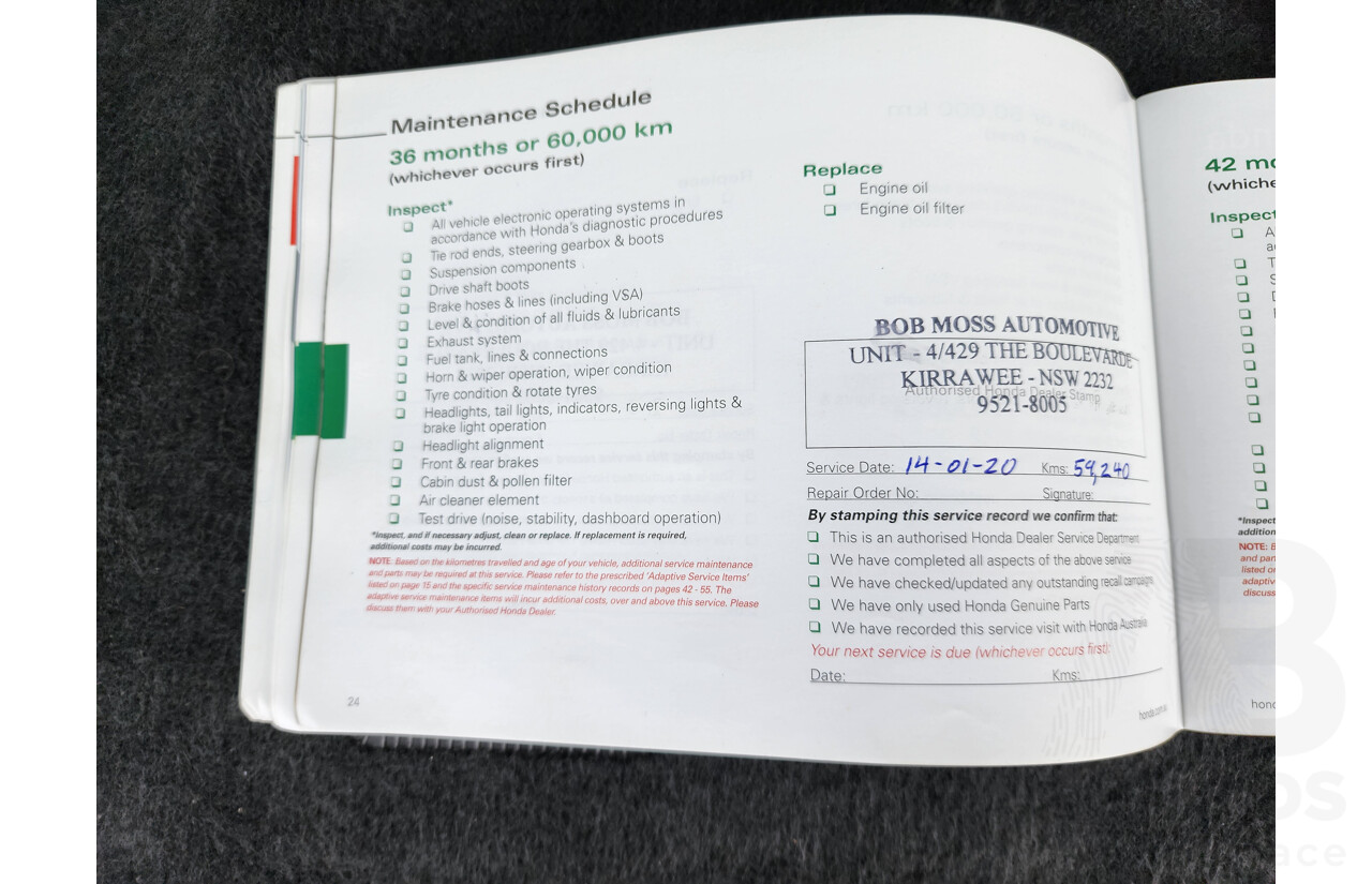 4/2017 Honda Odyssey VTi RC 4d Wagon Silver 2.4L - 8 Seater