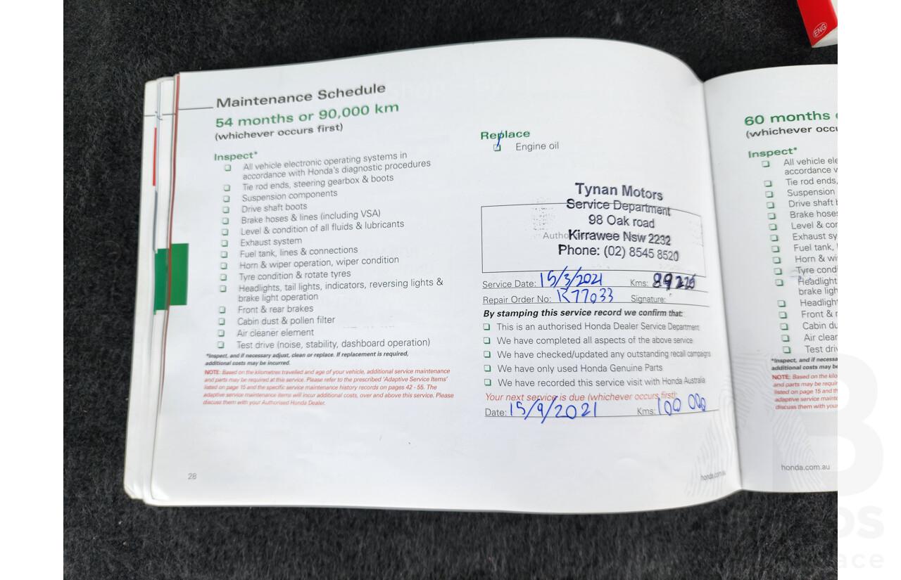 4/2017 Honda Odyssey VTi RC 4d Wagon Silver 2.4L - 8 Seater