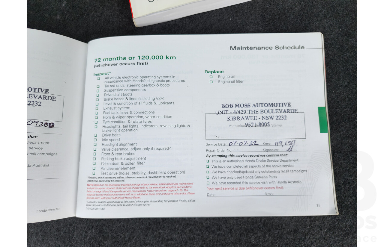 4/2017 Honda Odyssey VTi RC 4d Wagon Silver 2.4L - 8 Seater