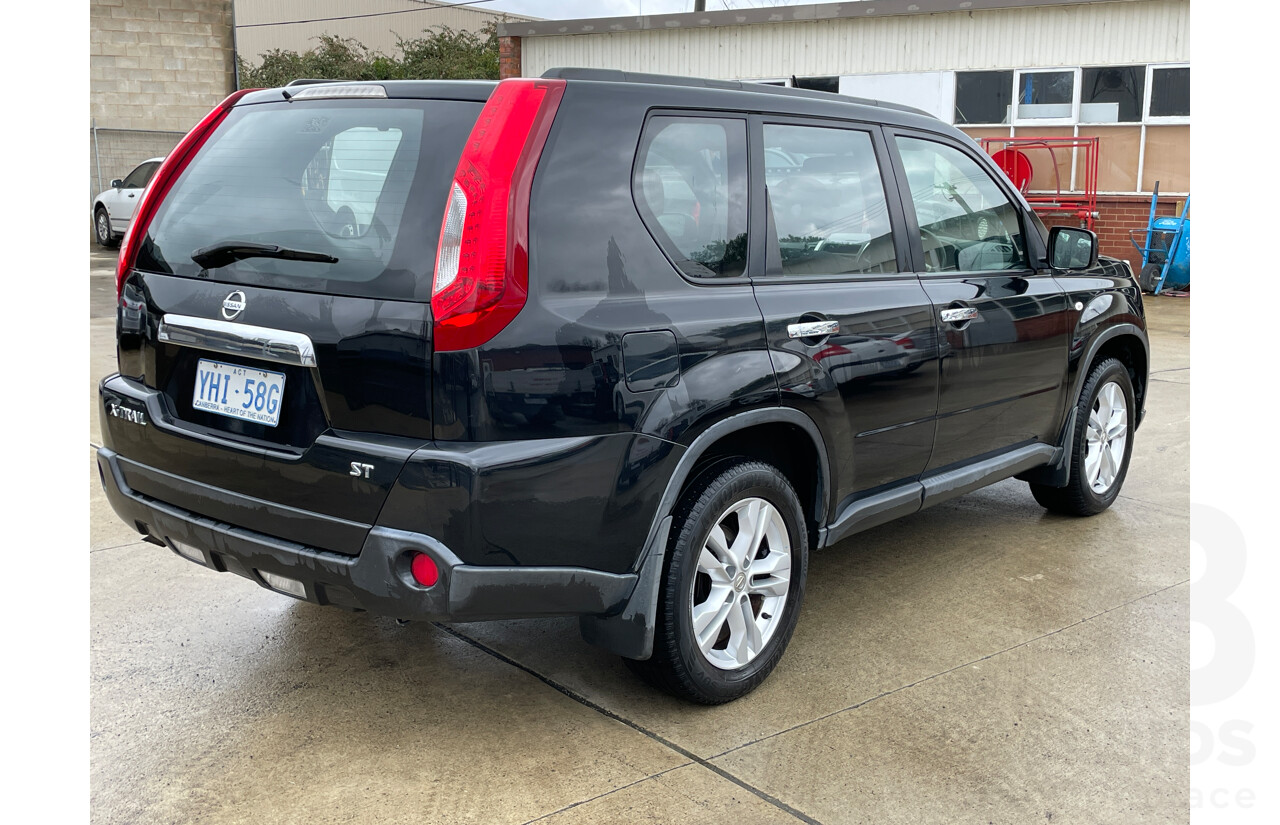 3/2011 Nissan X-Trail ST (fwd) T31 MY11 4d Wagon Black 2.0L