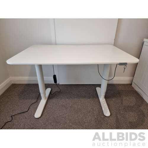 Ikea BEKANT Electronic Sit/Stand Desk - White