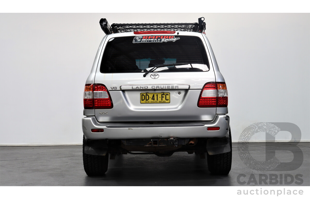 9/2006 Toyota Landcruiser VX (4x4) UZJ100R 4d Wagon Silver 4.7L